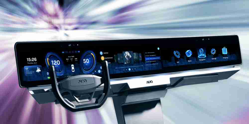 财神娱乐开拓前瞻显示技术创新应用，，结合优异整合设计能力，，，开发智能车载FIDM Plus一体化显示方案，，让驾驶操作与车内娱乐体验再进化